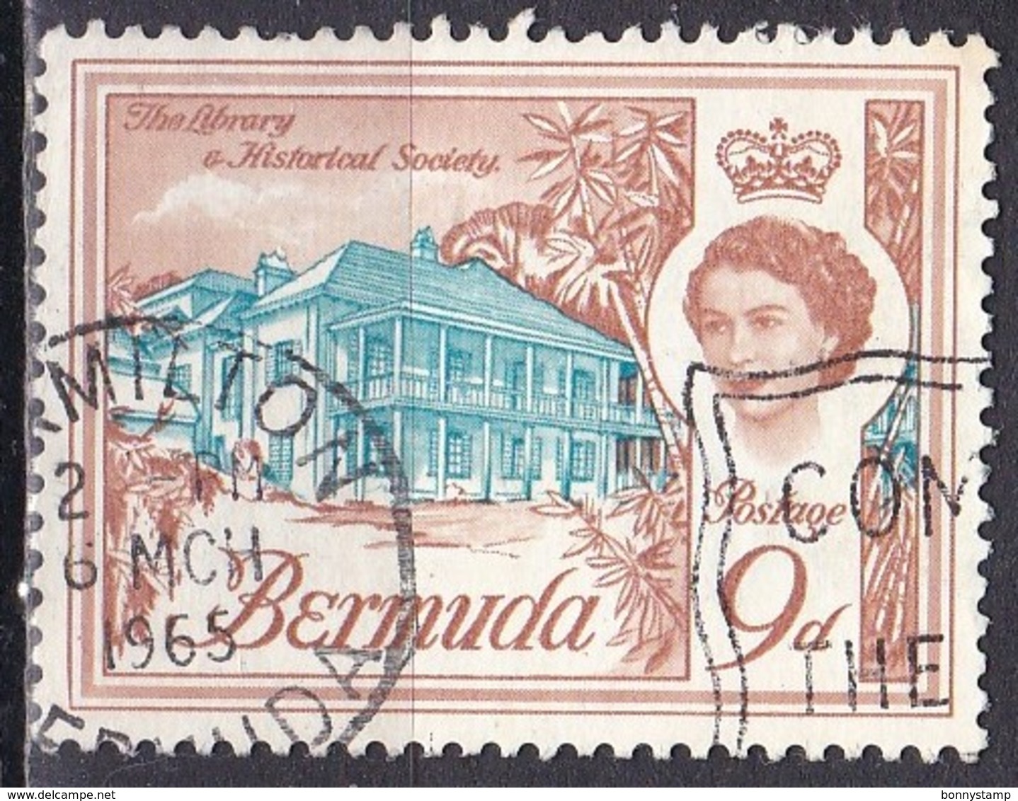 Bermuda, 1962/1965 - 9p Library And Historical Society - Nr.182 Usato° - Bermuda