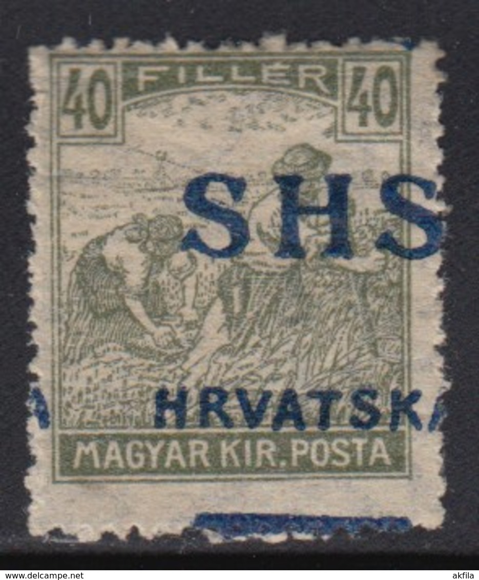 Yugoslavia - SHS - Issue For Croatia 1918 Definitive, Error - Moved Overprint, MH (*) Michel 75 - Croatie