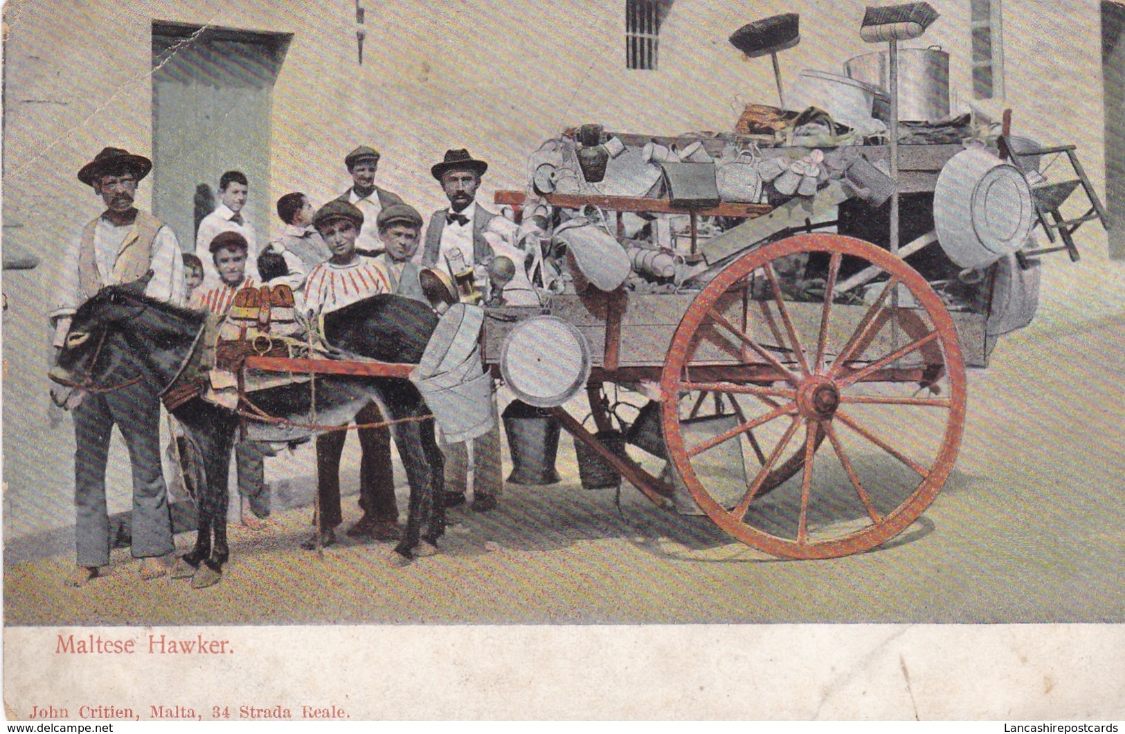 Postcard Maltese Hawker Malta By John Critien Early Undivided Back My Ref  B12385 - Street Merchants