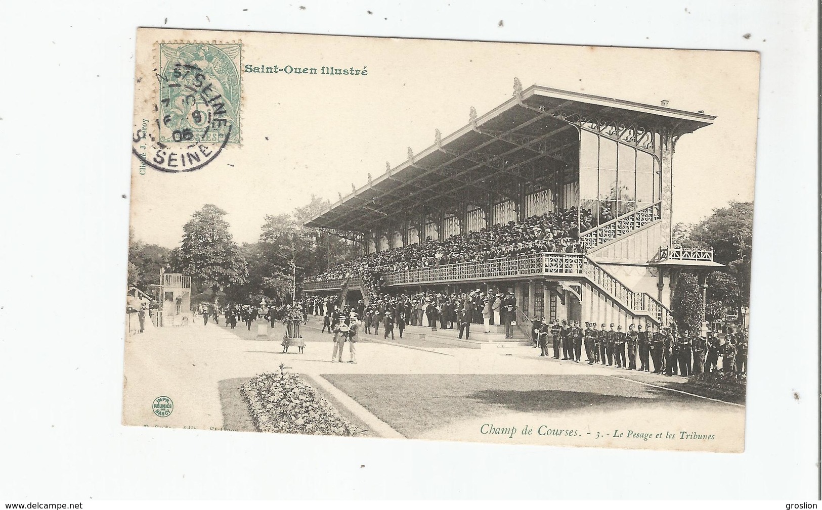 SAINT OUEN ILLUSTRE CHAMP DE COURSES 3 LE PESAGE ET LES TRIBUNES 1906 - Saint Ouen