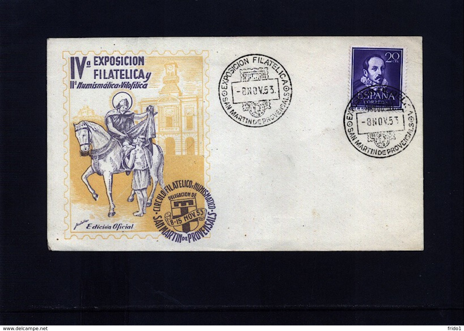 Spain / Spanien 1953 Philatelic Exibition Interesting Cover - Briefe U. Dokumente