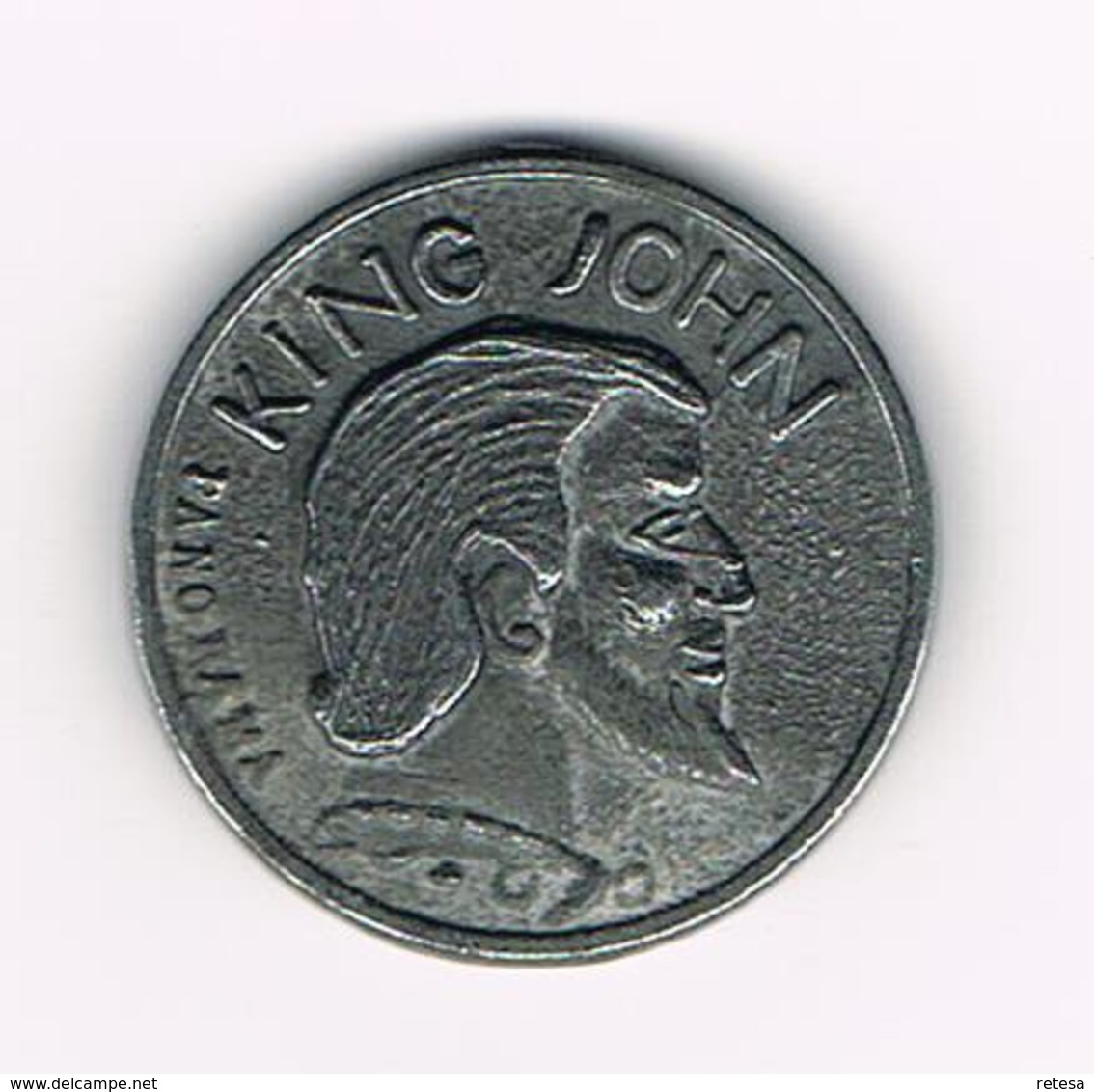 &-  HERDENKINGSMEDAILLE  KING JOHN - ROBA - RDOH - DIVA ( PANORAMA) 1972 ? - Elongated Coins