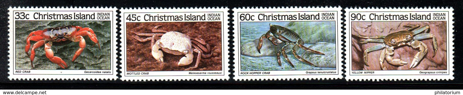 Christmas Island Timbres Neufs Avec Charnière N° SG 203 à 206; Yv 206 à 209 Crabs Série 3 1985 - Christmas Island