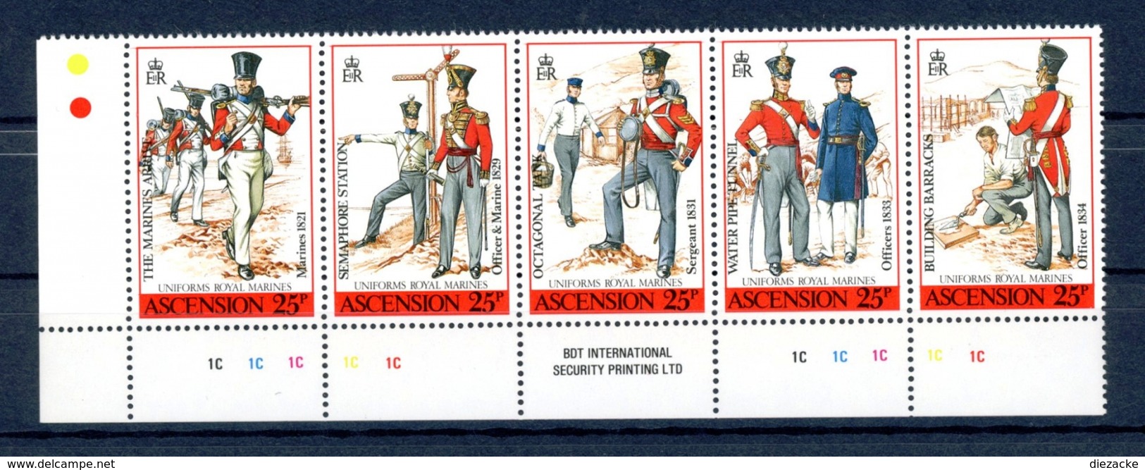 Ascension MiNr. 479-83 Postfrisch/ MNH Uniformen (OZ1624 - Ascensione