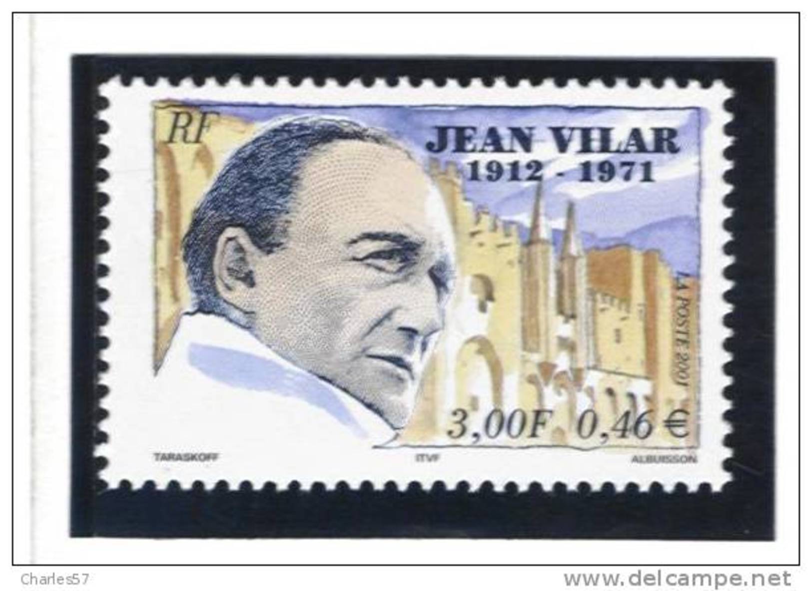 France 3398  Neuf ** ("Portrait De Jean Vilar") Cote 1,00&euro; - Nuovi