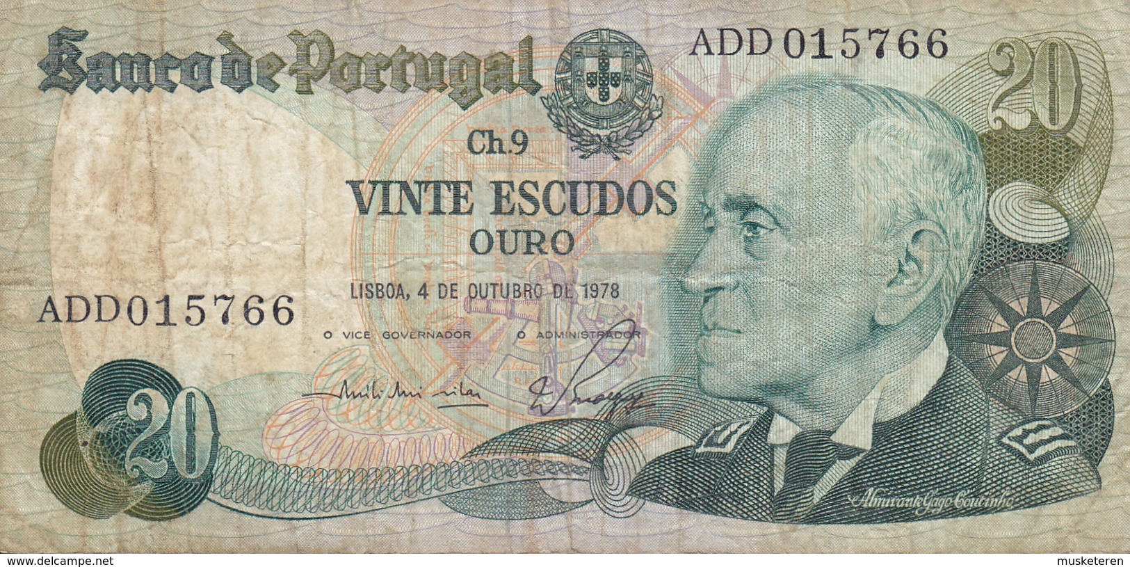 Portugal - 20 Vinte Esudos ADD 015766 Aeroplane (2 Scans) - Portugal