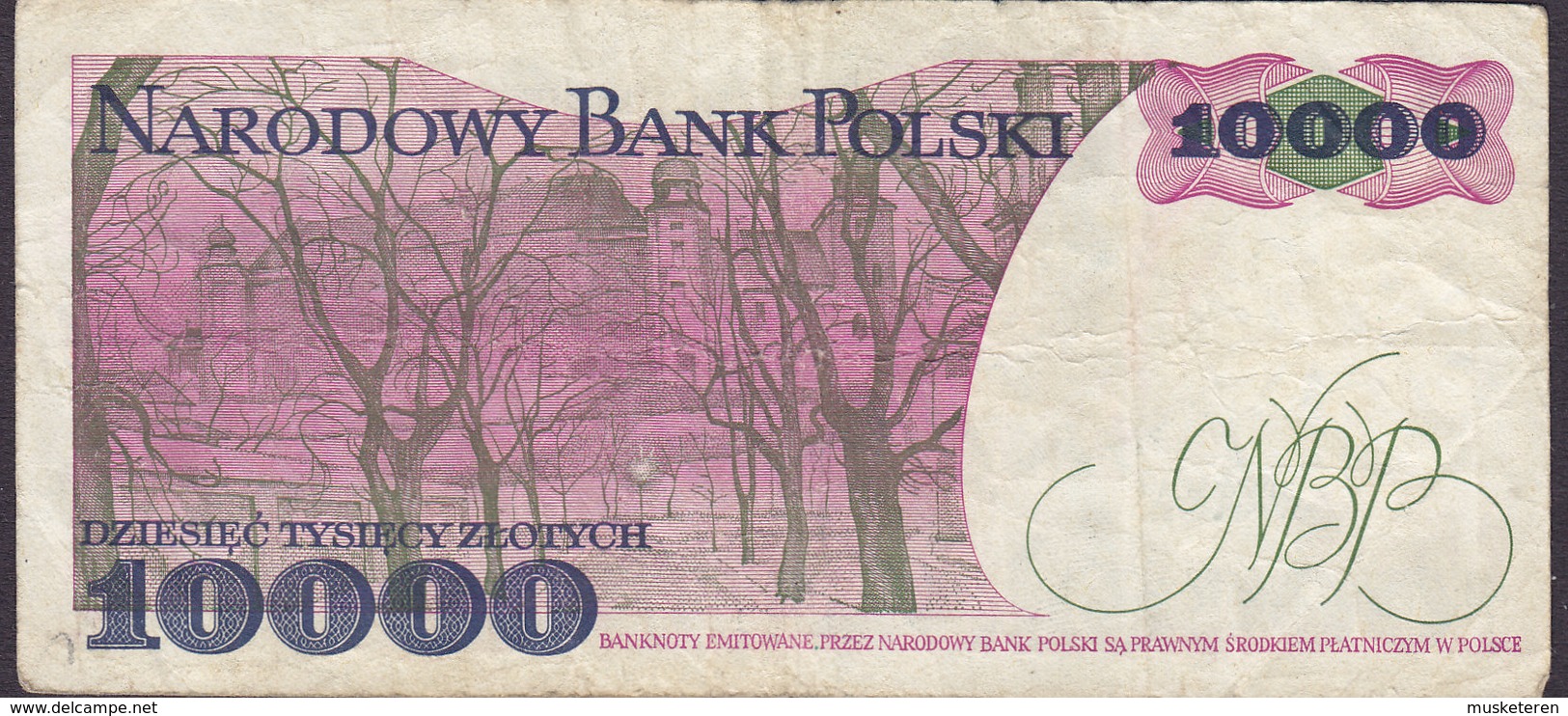 Poland - 10000 Zlotych Stanislaw Wyspianski AC 3549351 Narodowy Bank Polski (2 Scans) - Polen