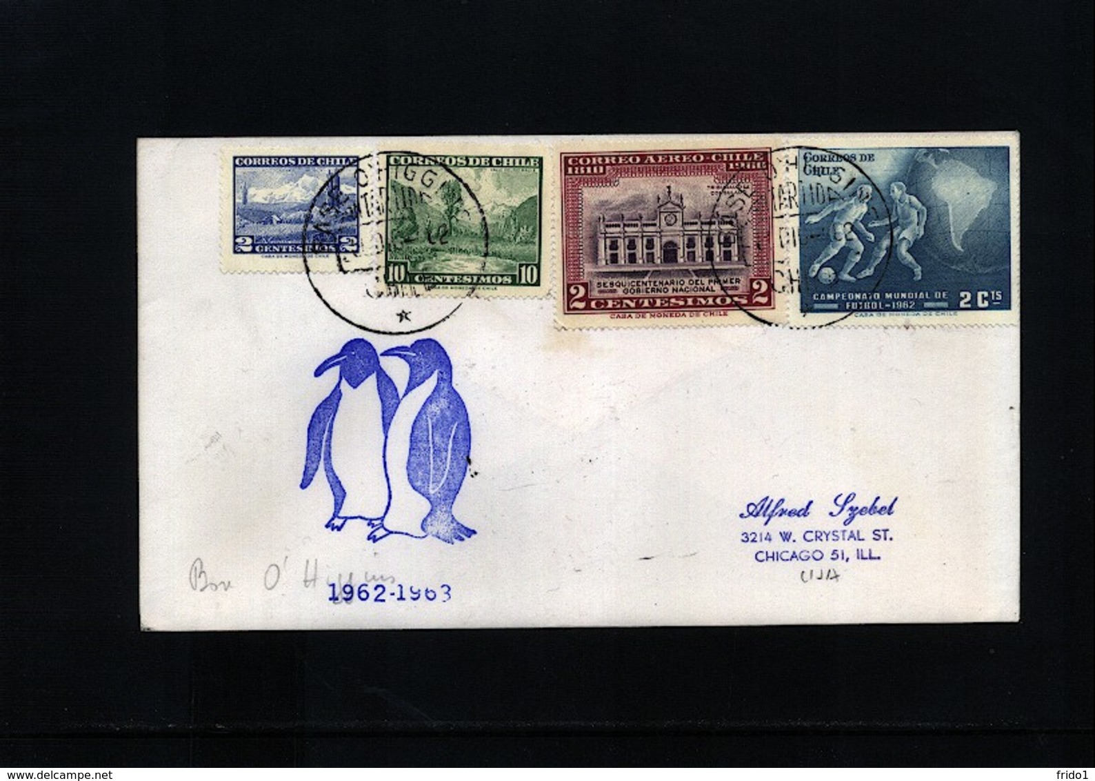 Chile  Antarctica 1962-1963 Interesting Cover Base O'Higgins - Antarktis-Expeditionen