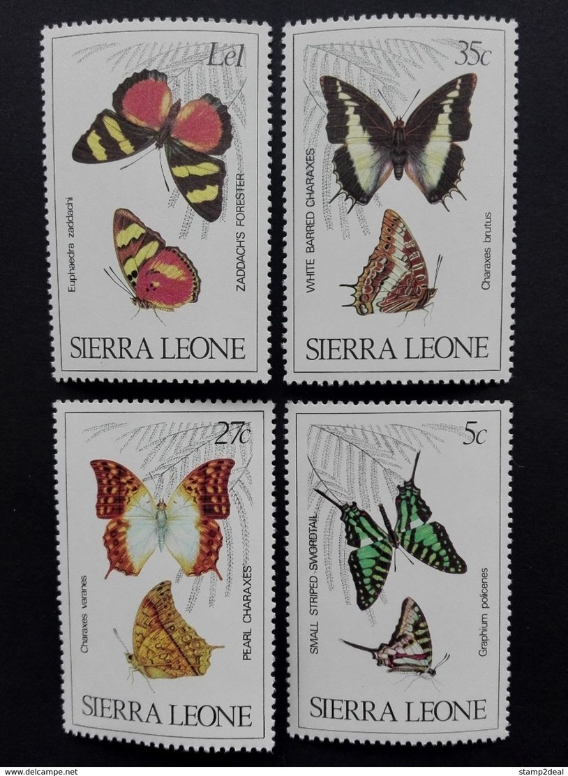 Sierra Leone 1980** Mi.614-17 Butterflies MNH [20;31] - Papillons