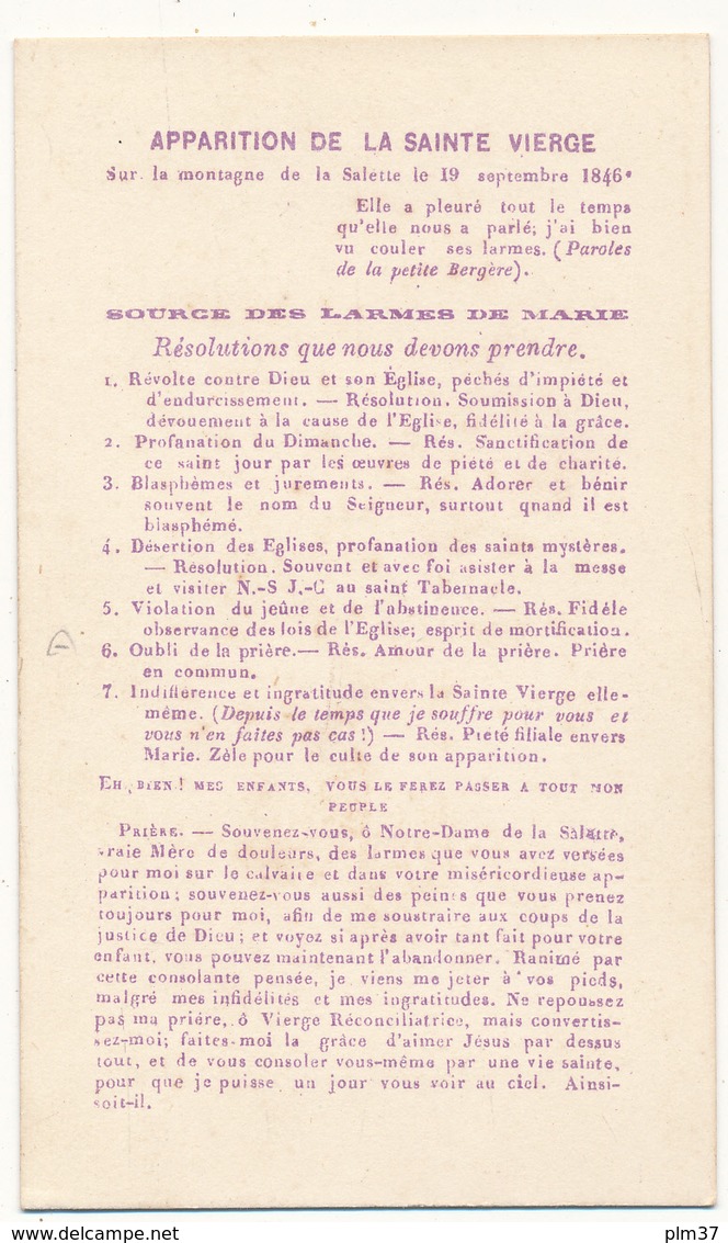 Photo CDV - Souvenir Du Pélerinage De N.D. De La Salette - 2 Scans - Anciennes (Av. 1900)