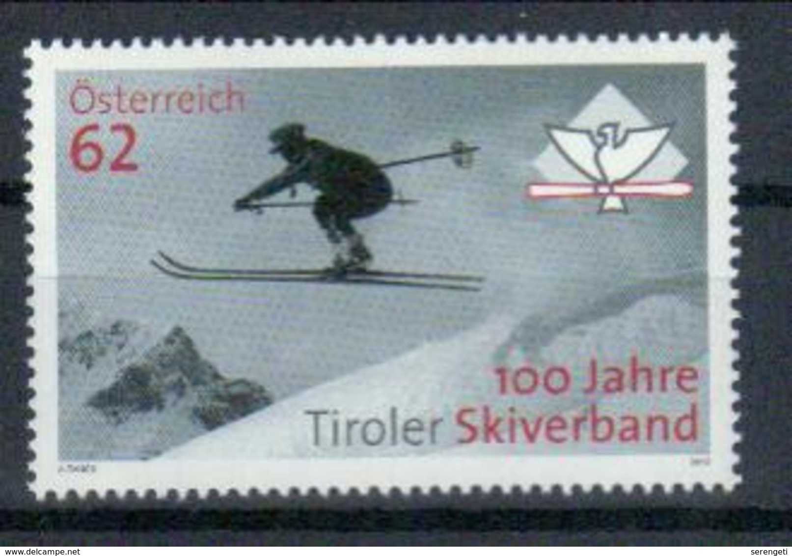 Österreich '100 J. Tiroler Skiverband' / Austria 'Centenary Of Tyrol Skiing Association' **/MNH 2013 - Ski