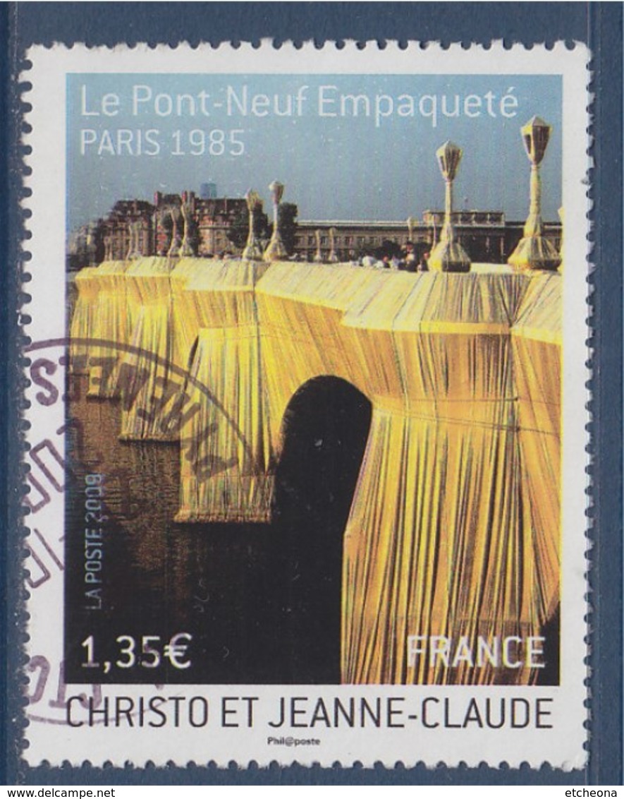 = Le Pont Neuf Empaqueté Par Christo Et Jeanne Claude, Vue Du Pont En 1985 N°4369 Oblitéré - Gebraucht