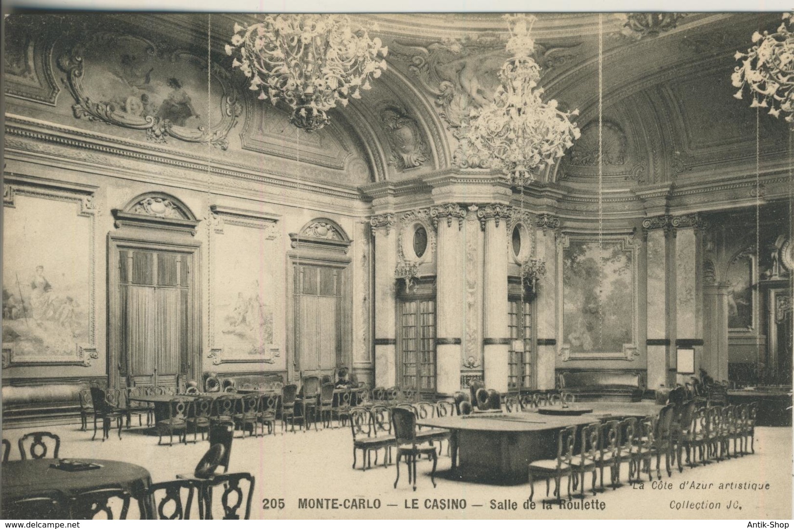 Monte Carlo V. 1914  Le Casino - Salle De La Roulette  (1058) - Monte-Carlo