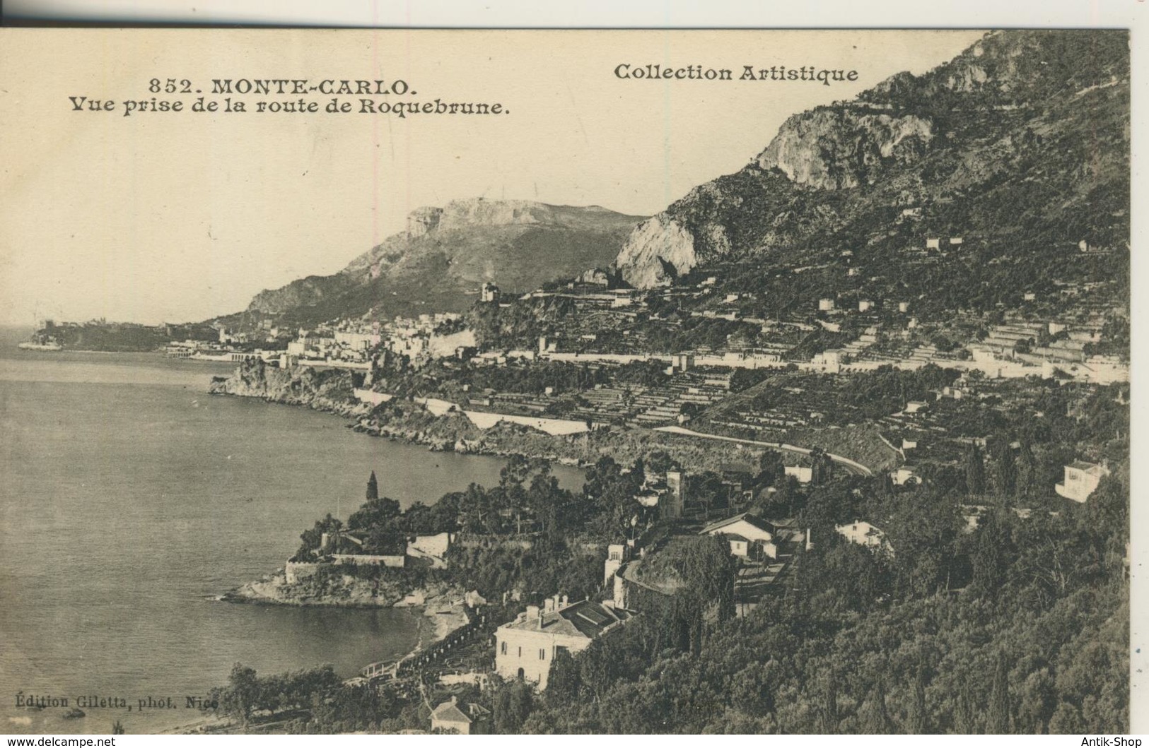 Monte Carlo V. 1914  Vue Prise De La Route De Roquebrune  (1059) - Monte-Carlo