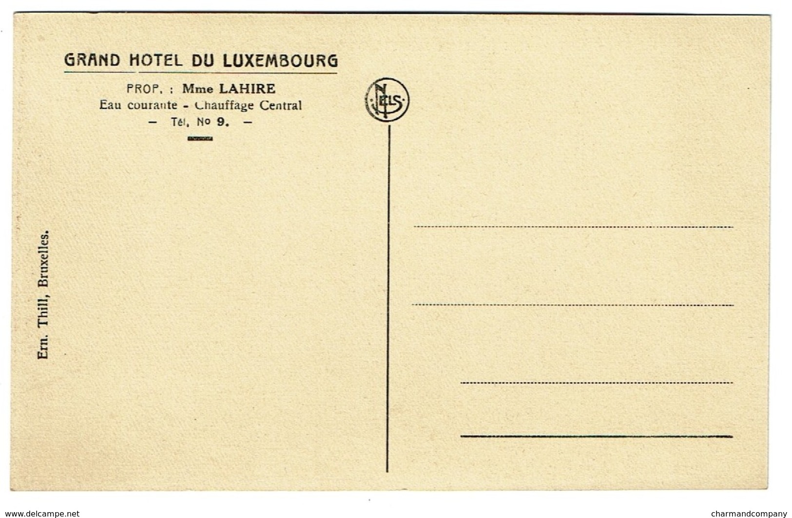 La Roche En Ardennes - Grand Hôtel Du Luxembourg - Propr. Mme LAHIRE - 2 Scans - La-Roche-en-Ardenne