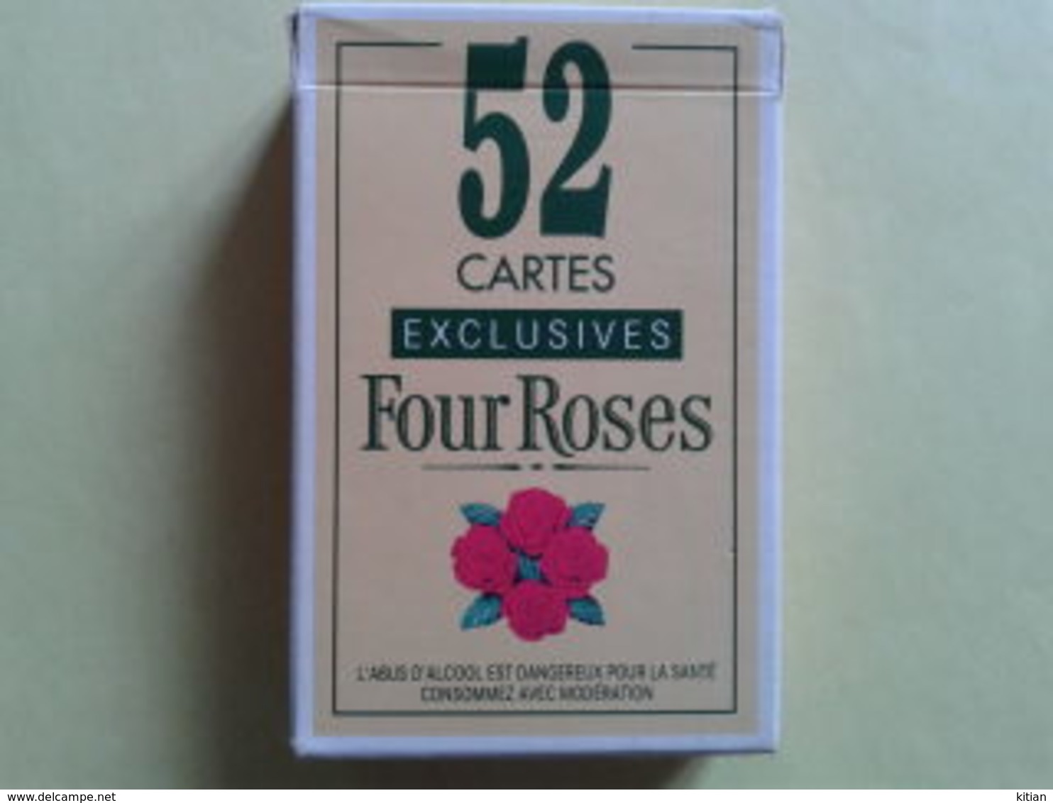 FOUR ROSES (alcool) Jeu De 52 Cartes + 2 Jokers Dans Sa Boite Carton - Cartes à Jouer Classiques