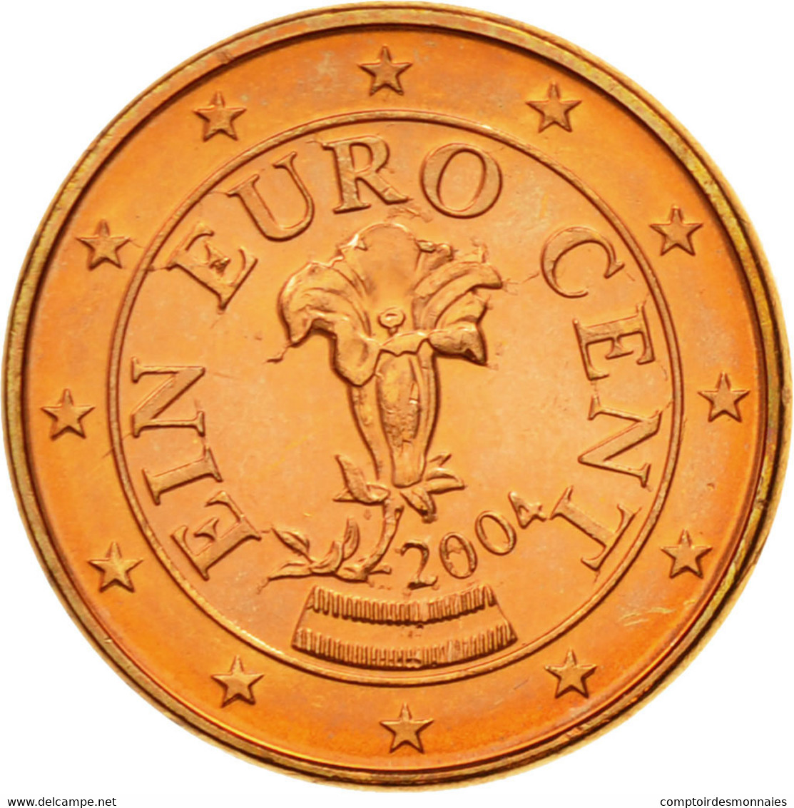 Autriche, Euro Cent, 2004, FDC, Copper Plated Steel, KM:3082 - Autriche