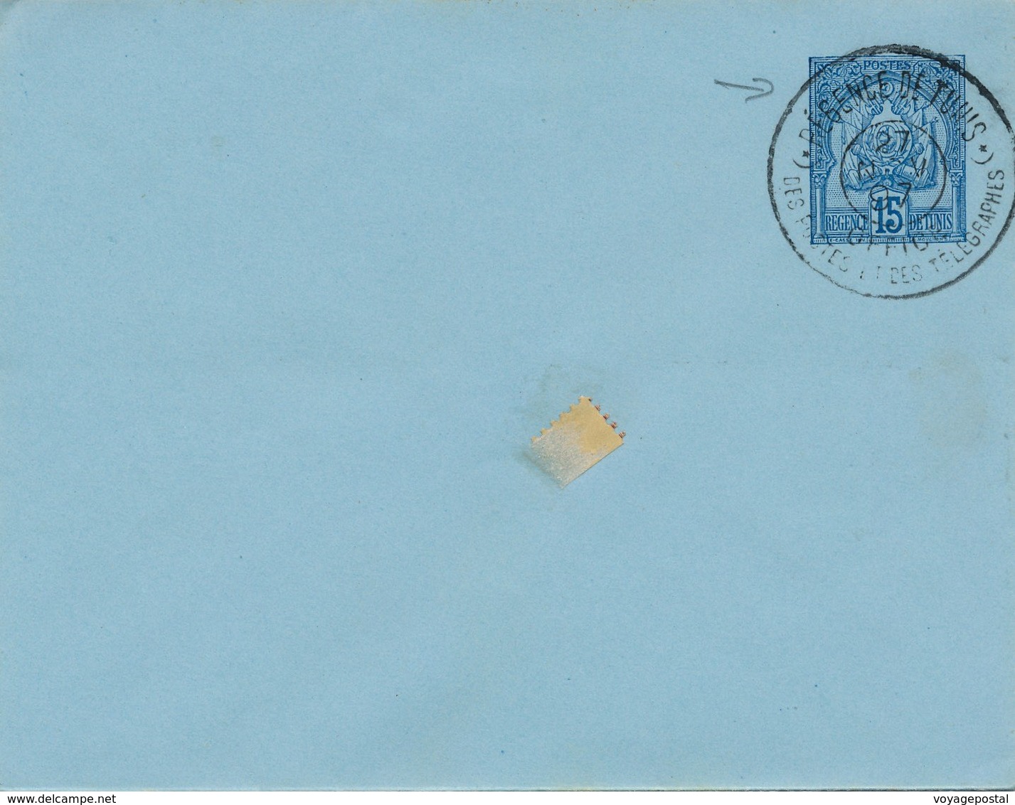 Lettre Entier Regence De Tunis Des Postes Et Des Télégraphes - Briefe U. Dokumente