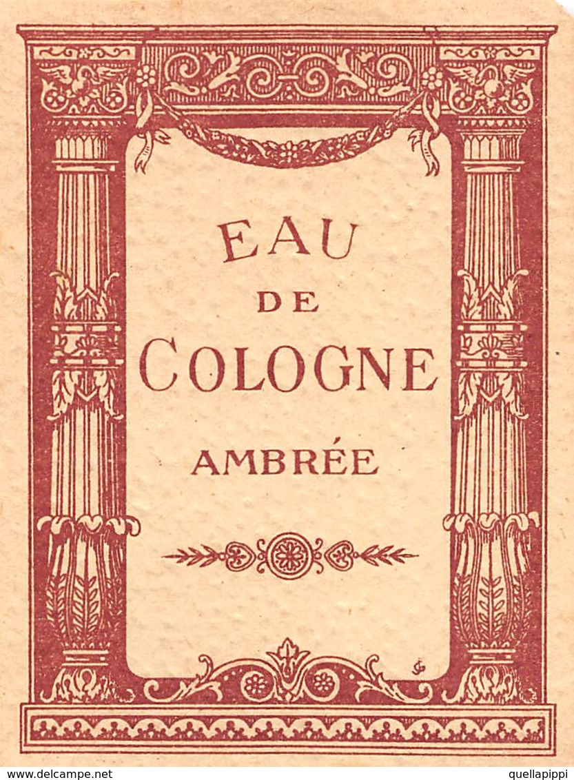 08290 "EAU DE COLOGNE AMBREE" ETICHETTA  ORIGINALE. - Etichette