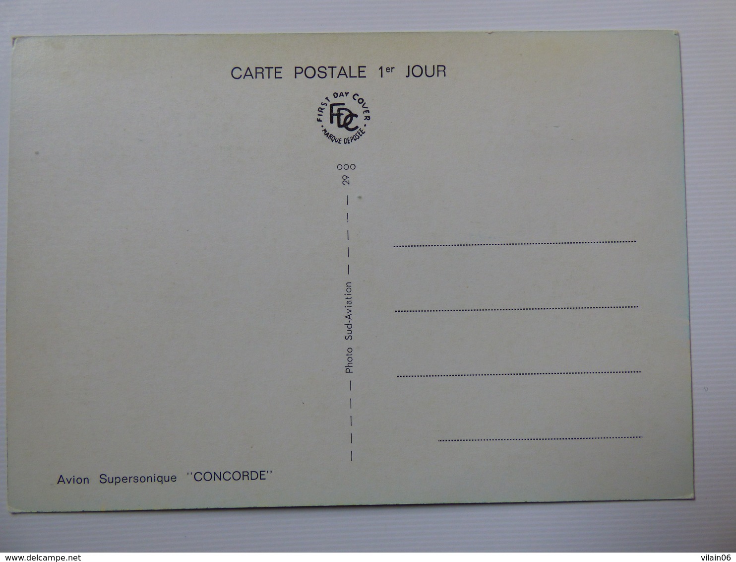 AIR FRANCE  CONCORDE   CARTE 1 JOUR SALON LE BOURGET 1969 - 1946-....: Era Moderna