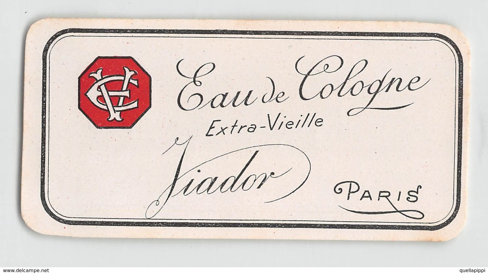 08294 "EAU DE COLOGNE - EXTRA-VIEILLE - JIADOR - PARIS"  ETICHETTA  ORIGINALE. - Etichette