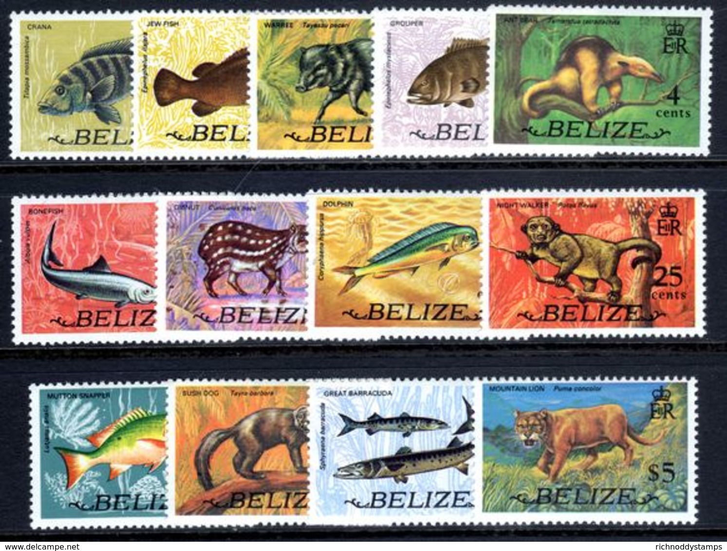 Belize 1974 Wildlife Set Unmounted Mint. - Belize (1973-...)