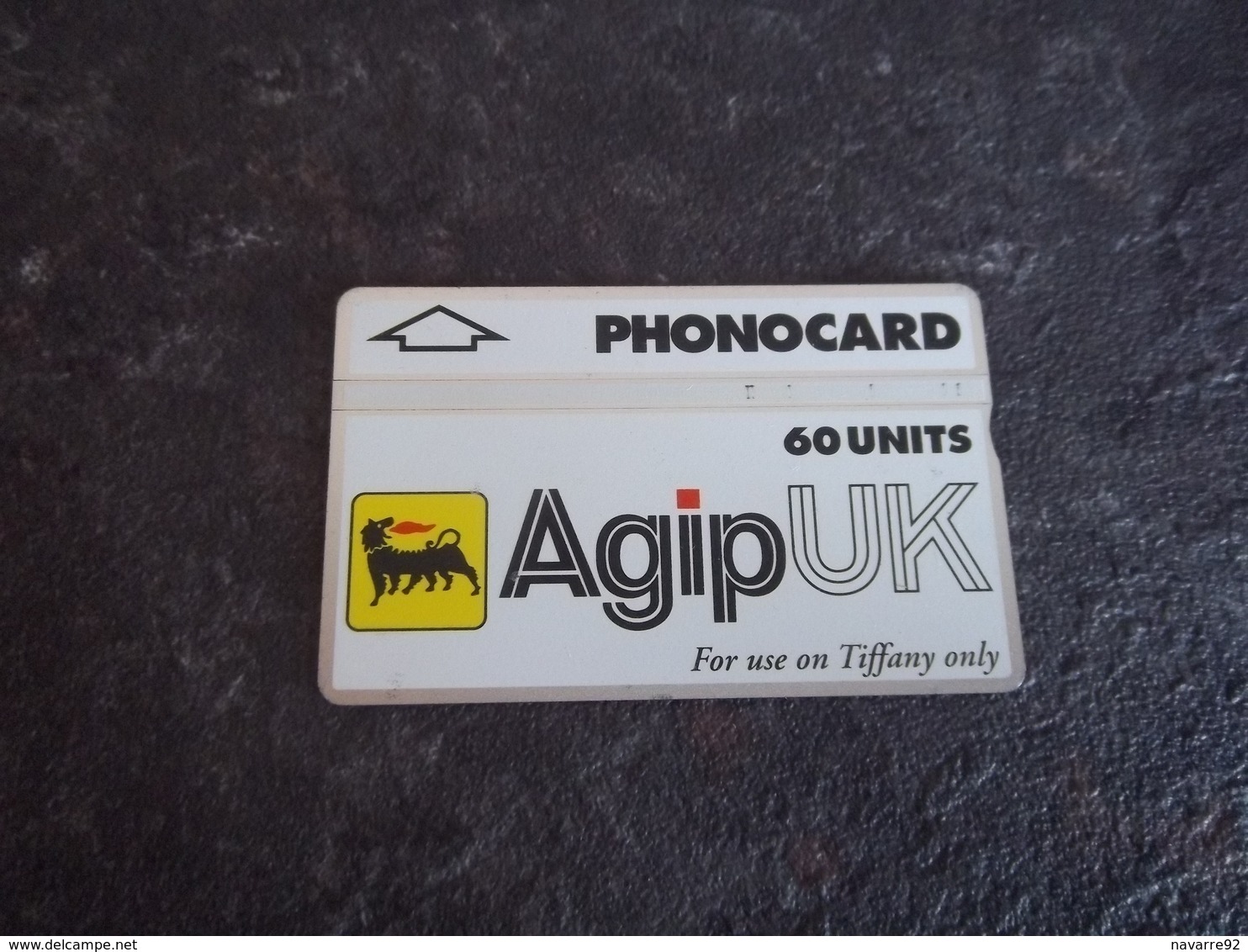 CARTE TELEPHONIQUE BANDE MAGNETIQUE COMPAGNIES PETROLIERES AGIP T.B.E !!! - Piattaforme Petrolifere