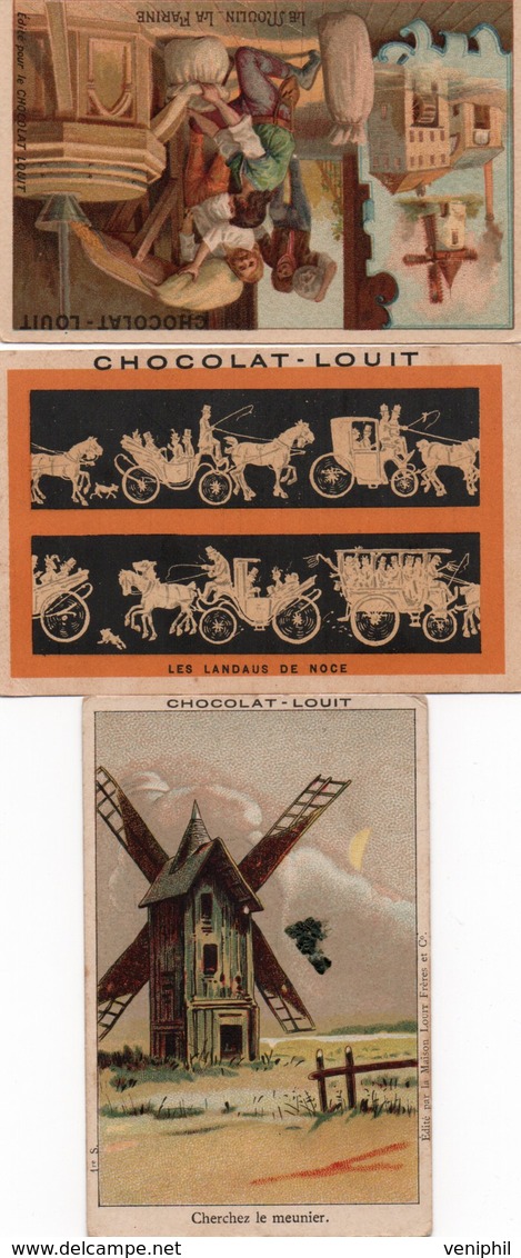 LOT DE 3 IMAGES CHROMO - CHOCOLAT LOUIS - Louit