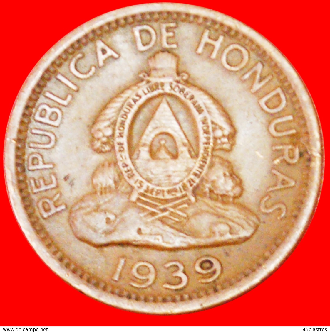 # USA (1939-1956): HONDURAS ★ 2 CENTAVOS DE LEMPIRA 1939! LOW START ★ NO RESERVE! - Honduras