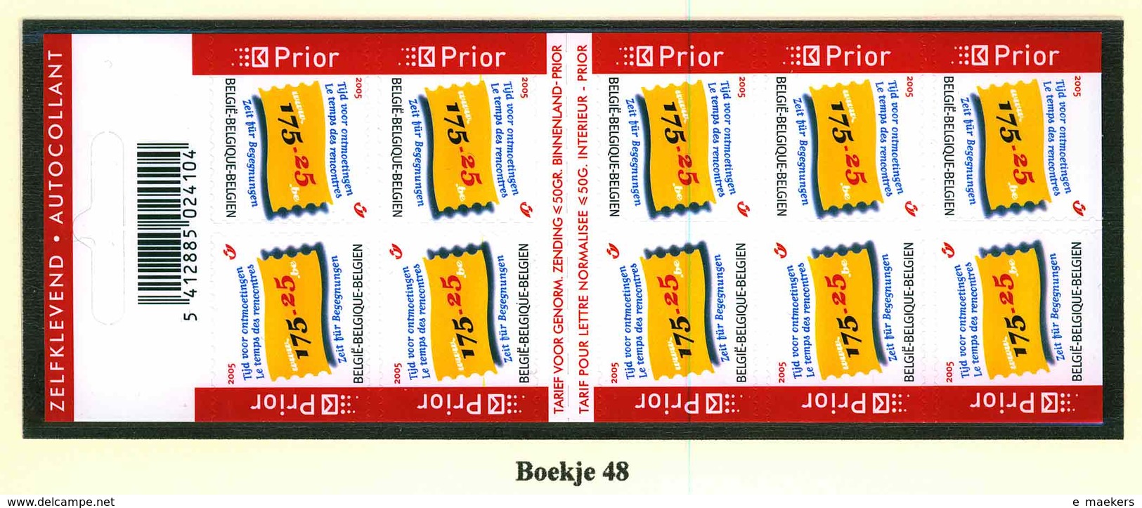 België 2005 - Boekje 48** - POSTFRIS - NEUF SANS CHARNIERES - MNH - POSTFRISCH - 1997-… Dauerhafte Gültigkeit [B]