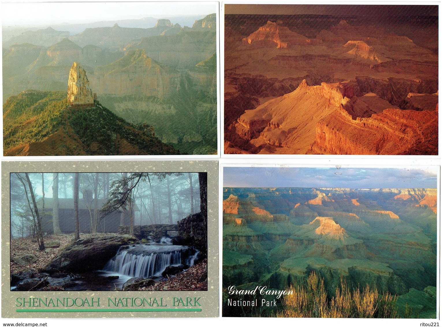 Lot 4 Cpm - Grand Canyon National Park ARIZONA SHENDANDOAH Rapidan Camp Mt Hayden - Autres & Non Classés