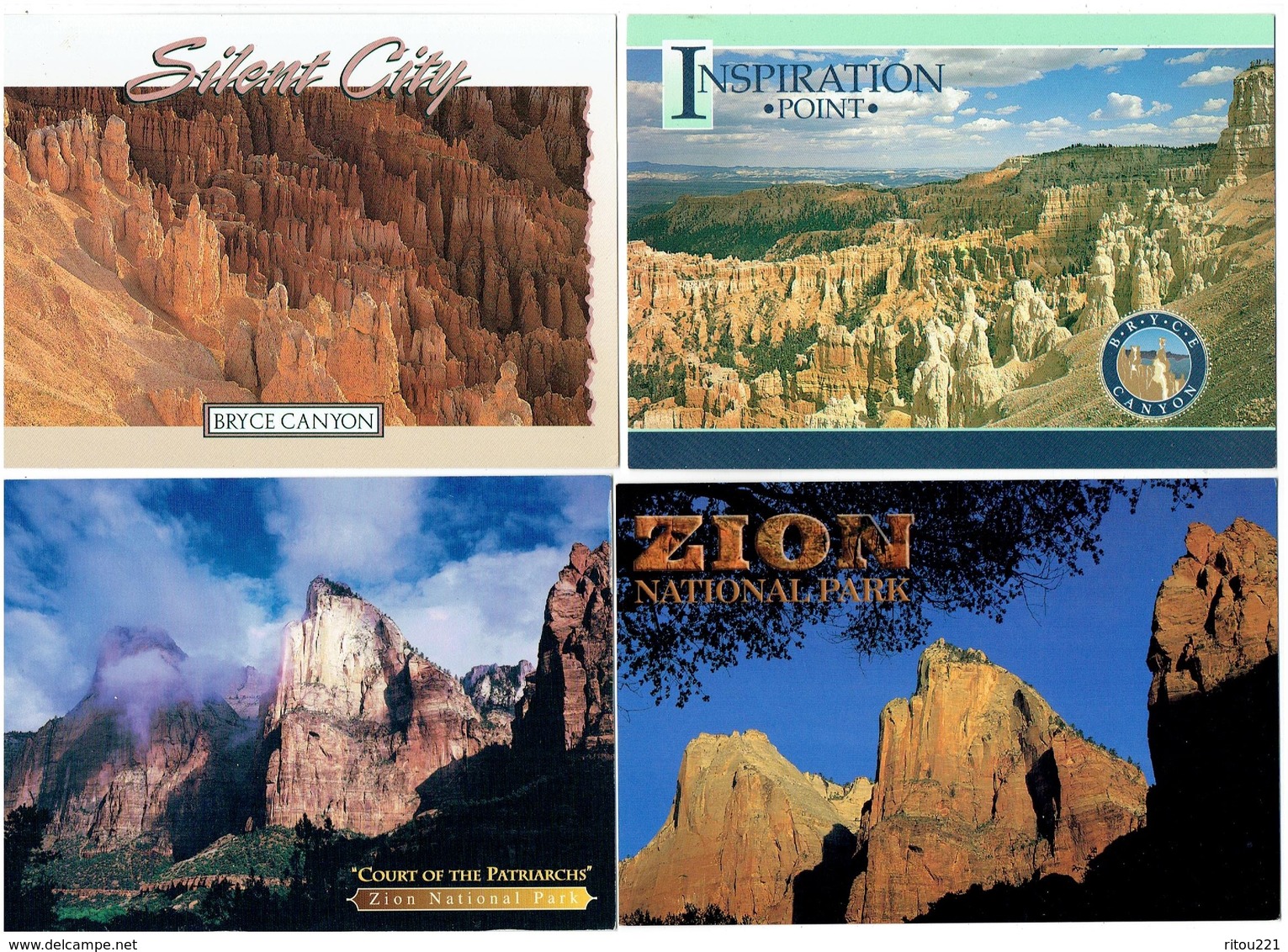 Lot 4 Cpm - Grand Canyon National Park ZION UTAH - Autres & Non Classés