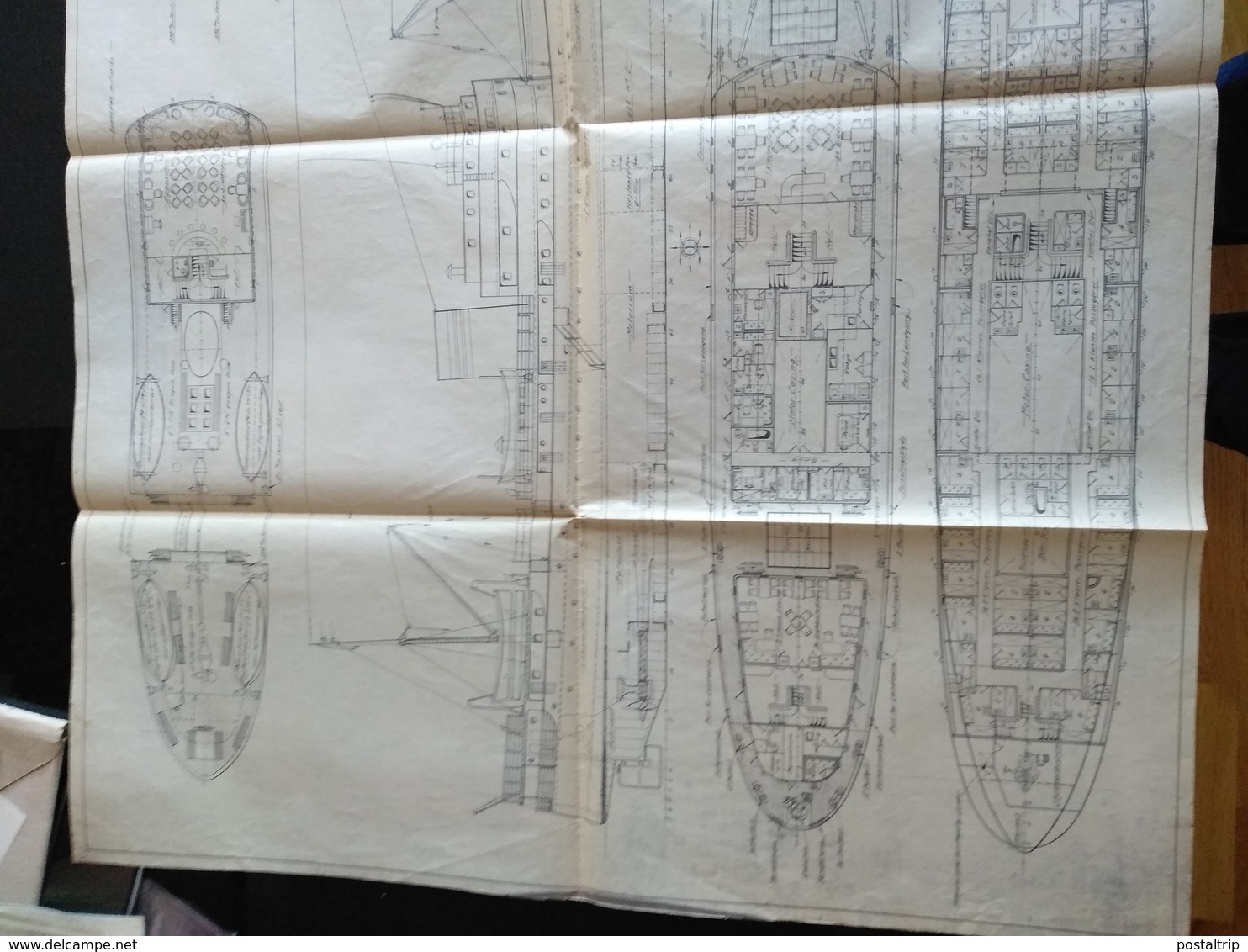 LOTE 4  PLANOS SS AALBORG VOERFT DANMARK  Blueprint Bateau navire  plans d'ensemble planobarco