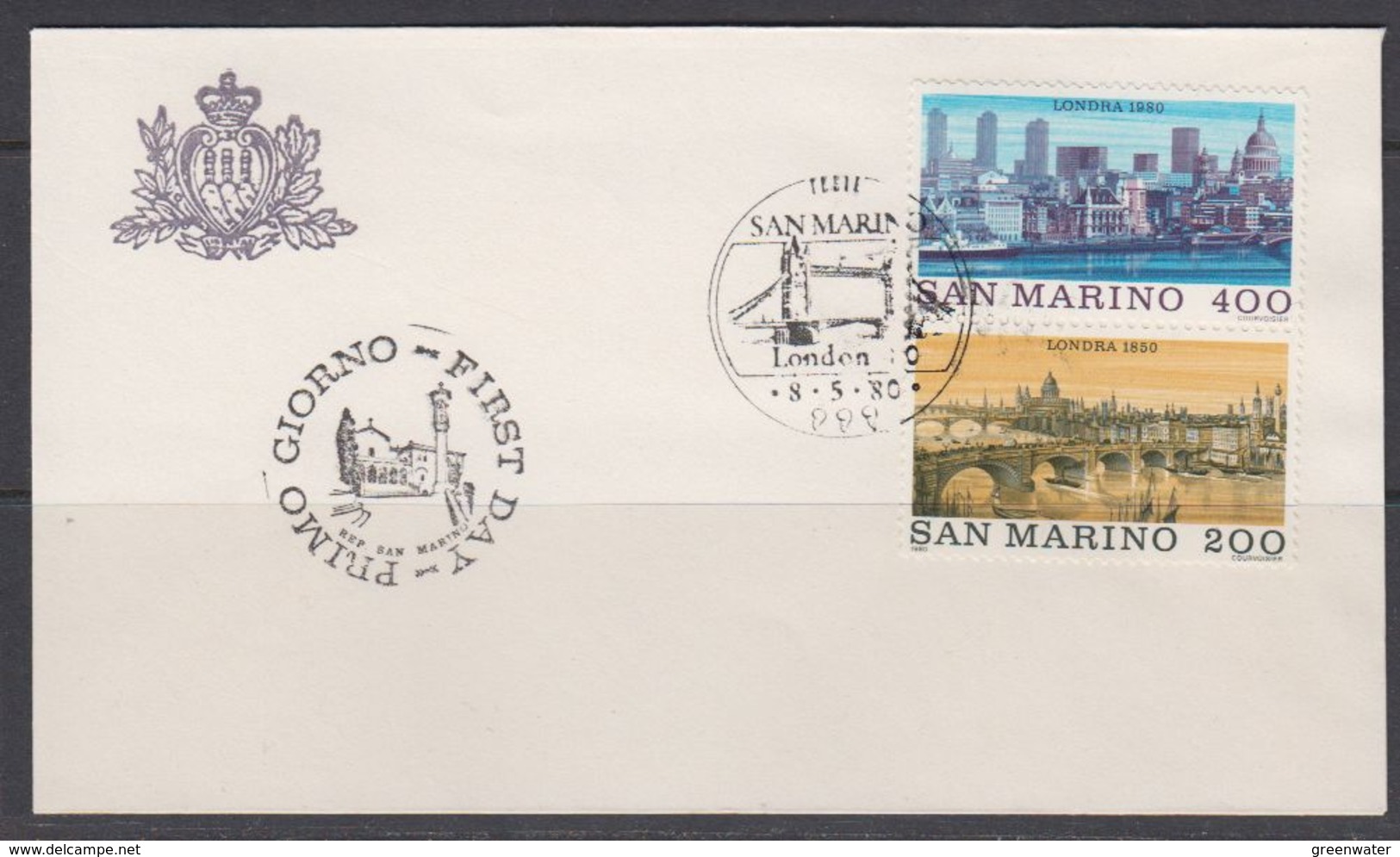 San Marino 1980 London 2v FDC (40111A) - FDC