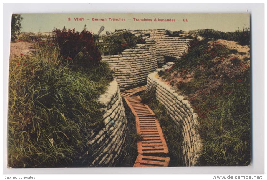 Vimy - German Trenches - Tranchées Allemandes - Colorisée - Guerra 1914-18