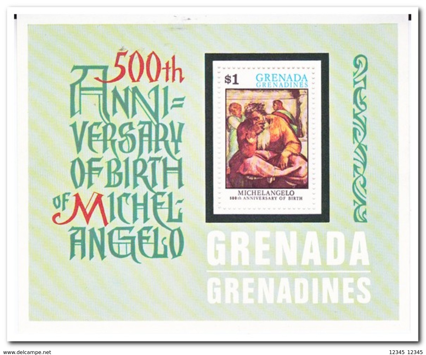 Grenada Grenadines 1975, Postfris MNH, 500th Birthday Of Michelangelo - Grenada (1974-...)