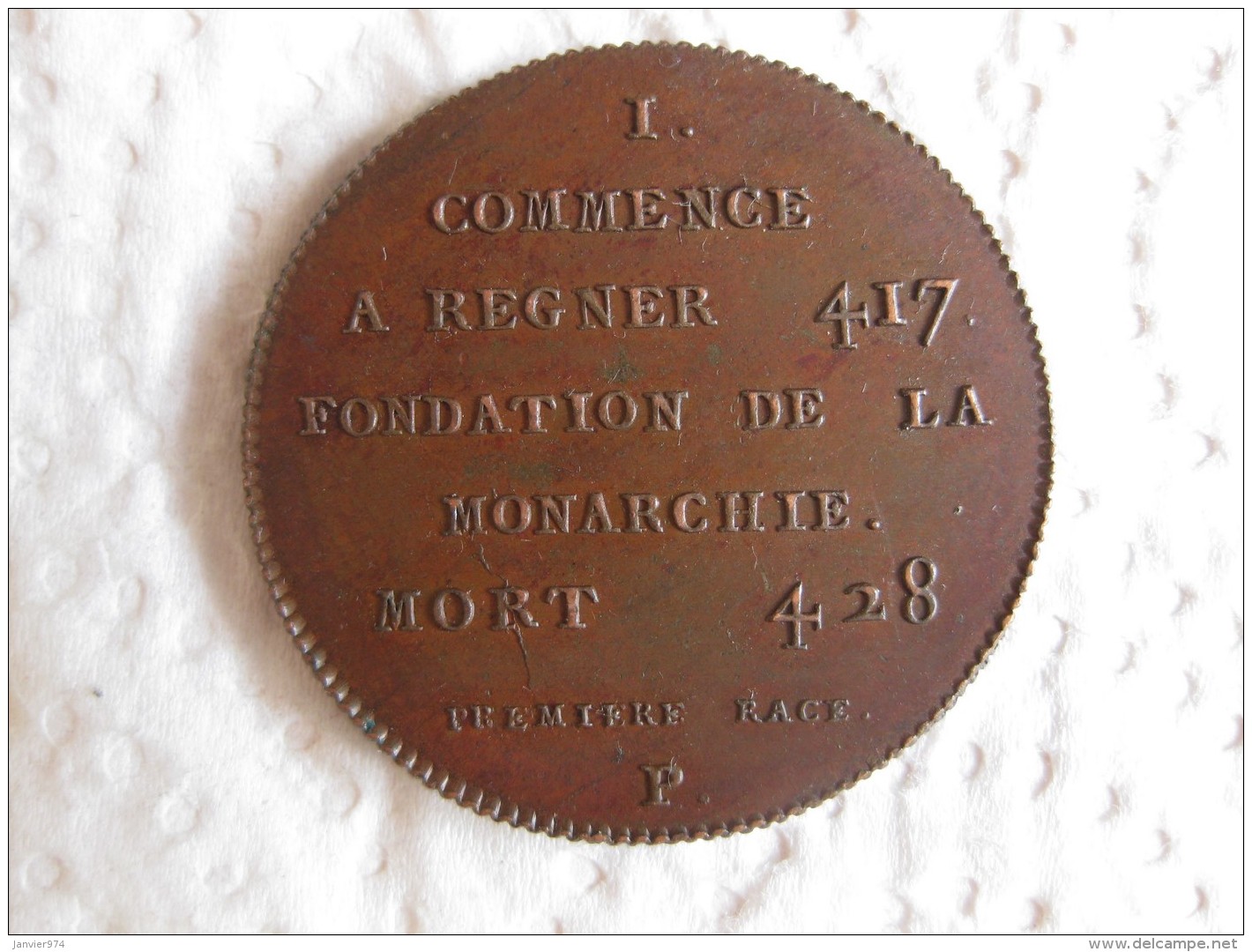 Medaille Pharamond Roy De France, Gravée Par Thomas Bernard En 1712 - Autres & Non Classés