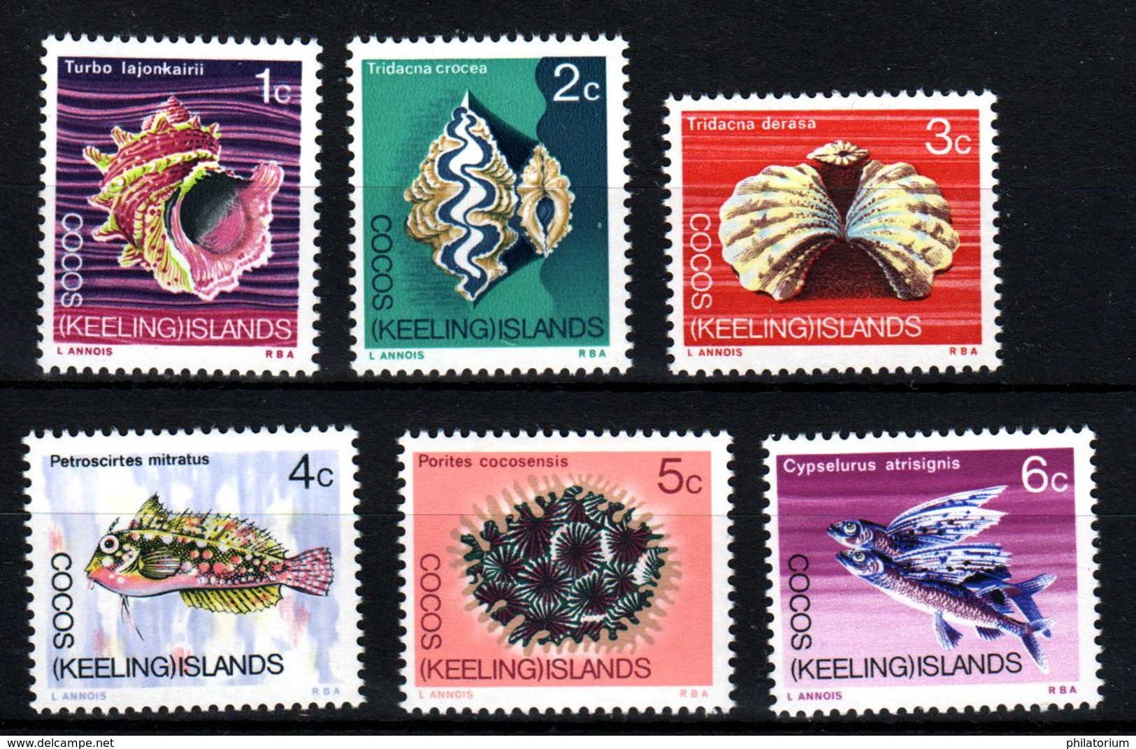 Cocos (Keeling) Islands Timbres Neufs Avec Charnière N° 8 à 13 - Cocos (Keeling) Islands