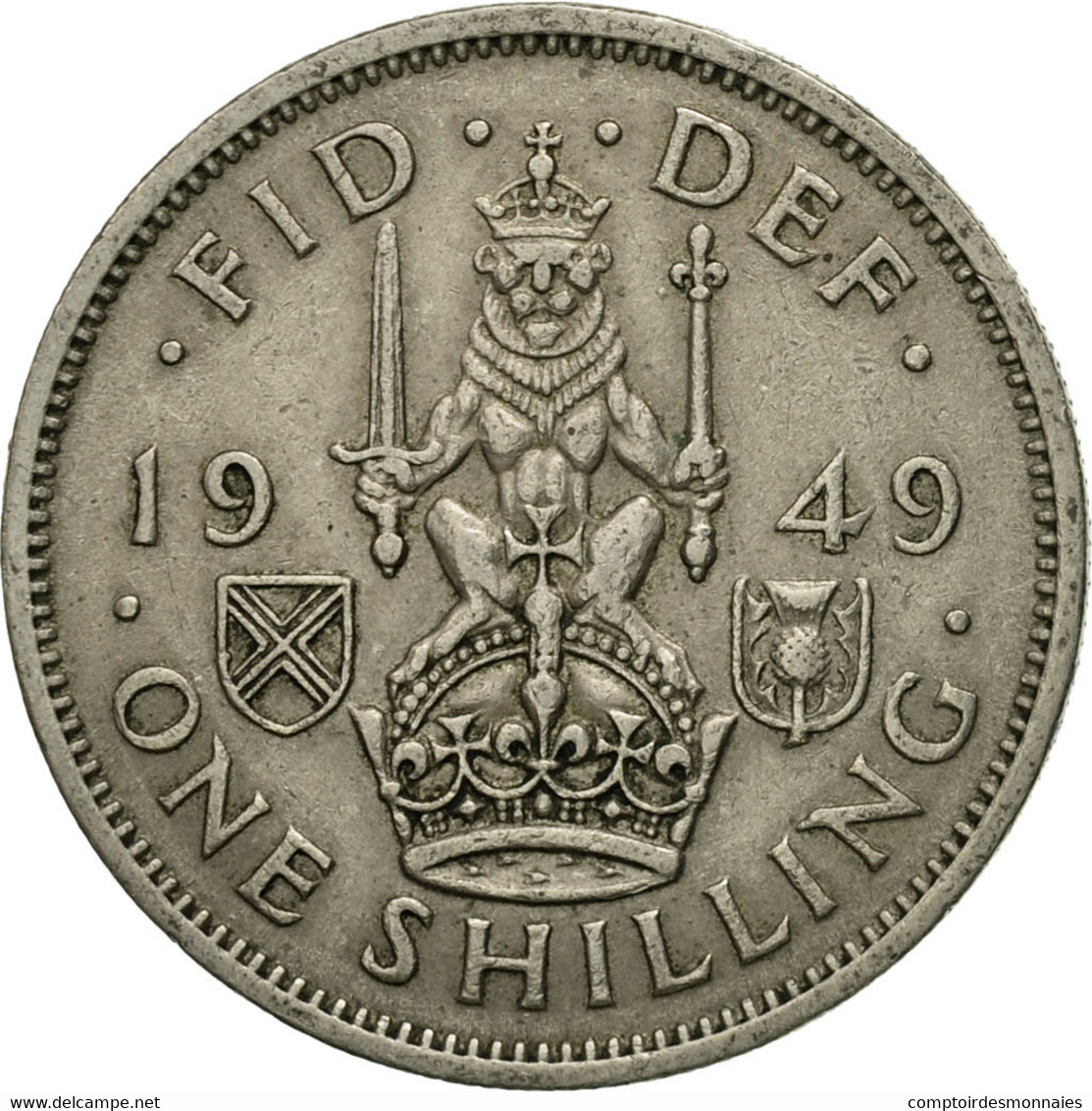 Monnaie, Grande-Bretagne, George VI, Shilling, 1949, TTB, Copper-nickel, KM:877 - Autres & Non Classés