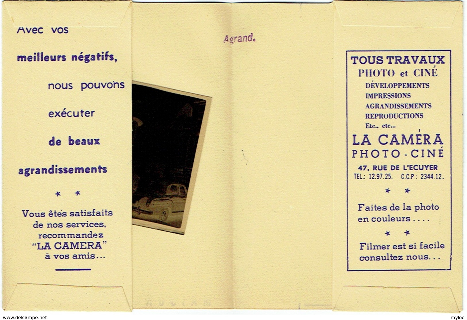 Foto/Photo. Pochette Kodak. La Caméra, Bruxelles. Illustrateur : André Rifal. - Matériel & Accessoires