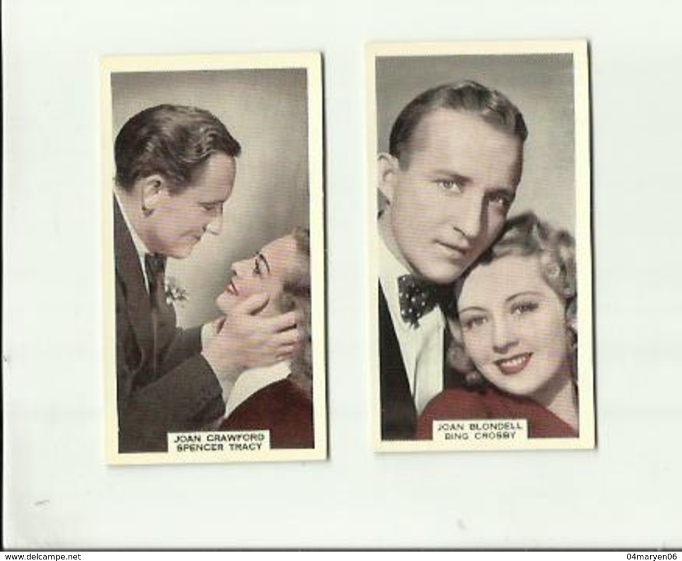 -**2 X  FILM Artiesten   ** - Joan Crawford And Spencer Tracy/Joan BLONDELL /Bing CROSBY-FILM FAVOURITES - Foto