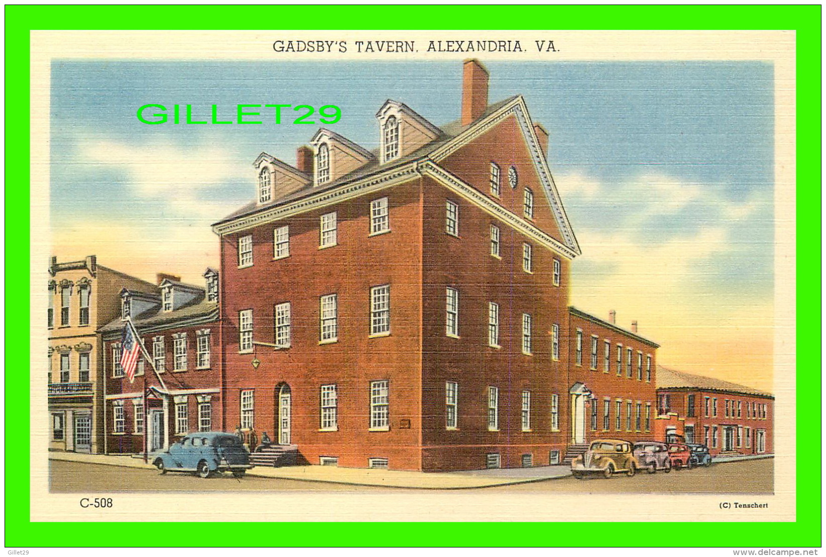 ALEXANDRIA, VA - GADSBY'S TAVERN - ANIMATED OLD CARS  - CAPSCO PRODUCT - - Alexandria