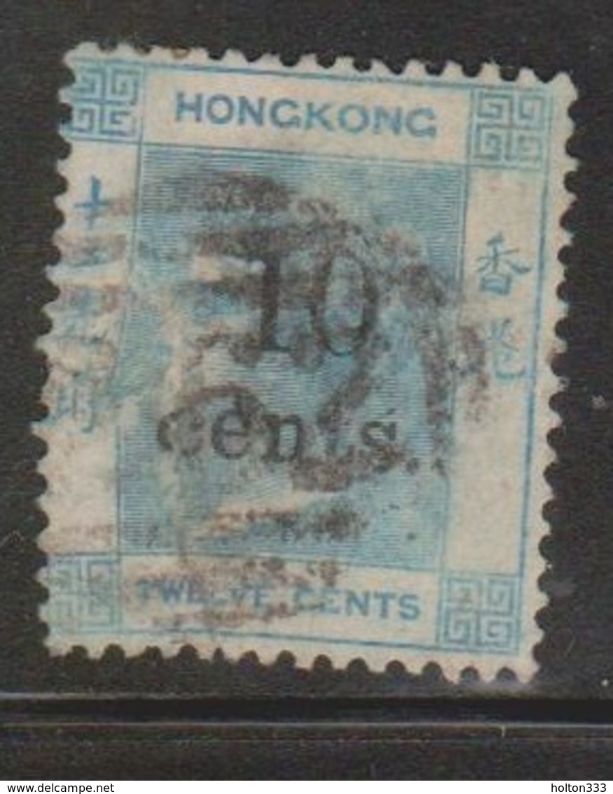 HONG KONG Scott # 33 Used  - Queen Victoria - Repaired Damage CV $65 - Used Stamps