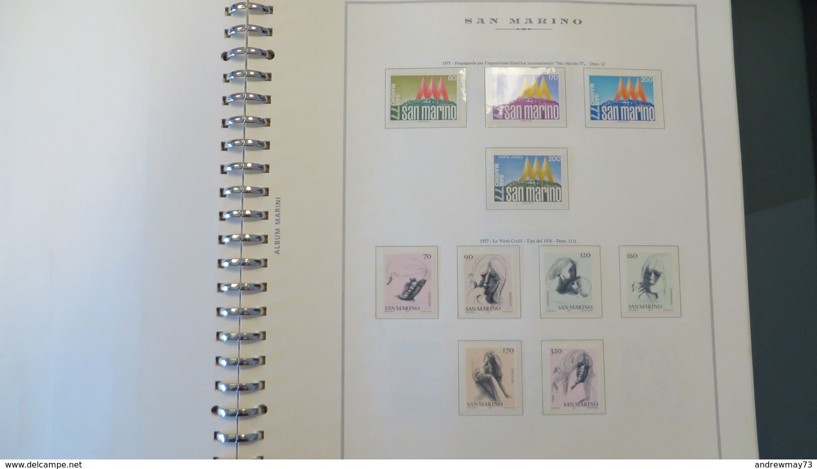 RACCOGLITORE MARINI SAN MARINO  1968/94 MNH