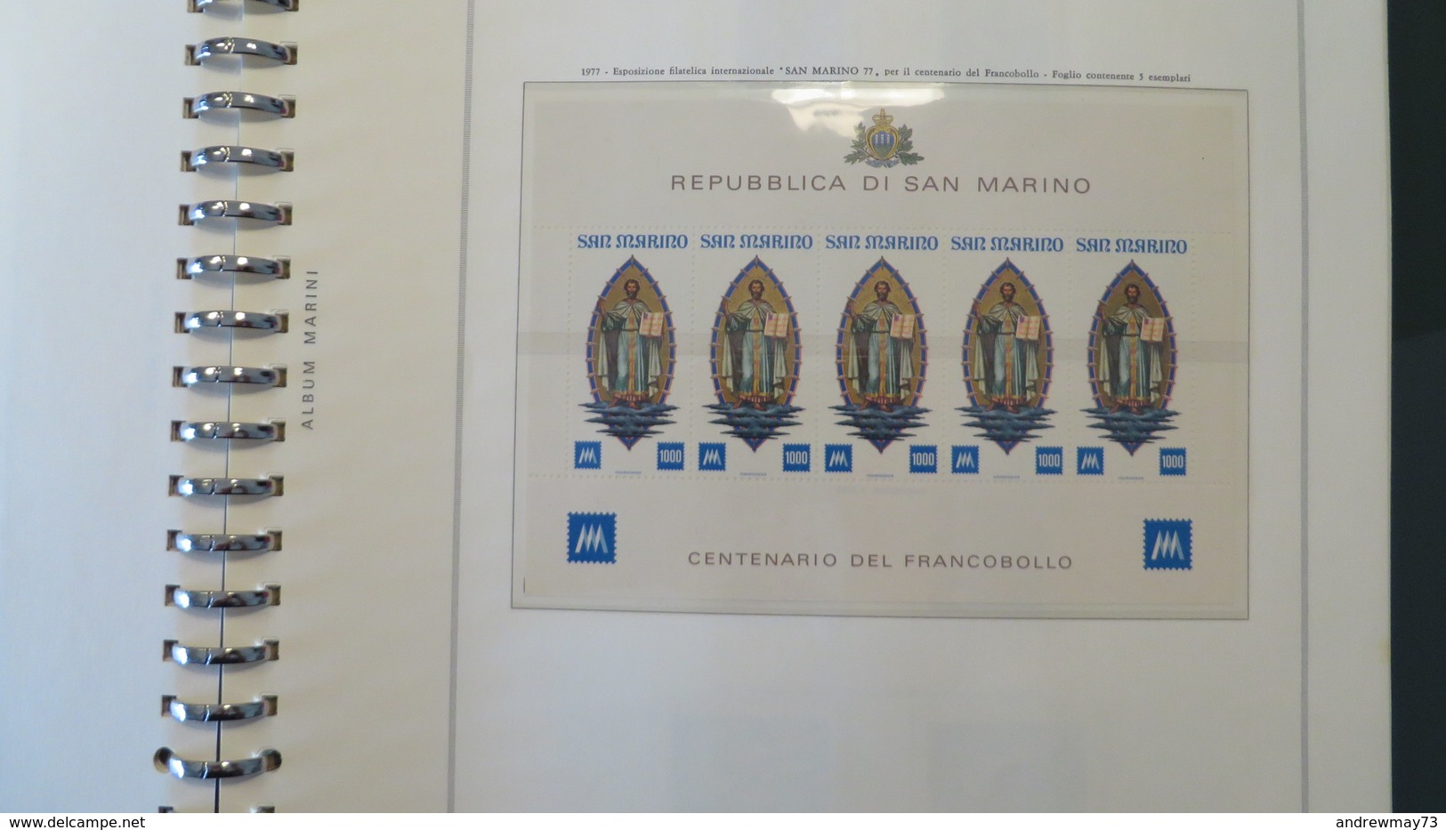 RACCOGLITORE MARINI SAN MARINO  1968/94 MNH