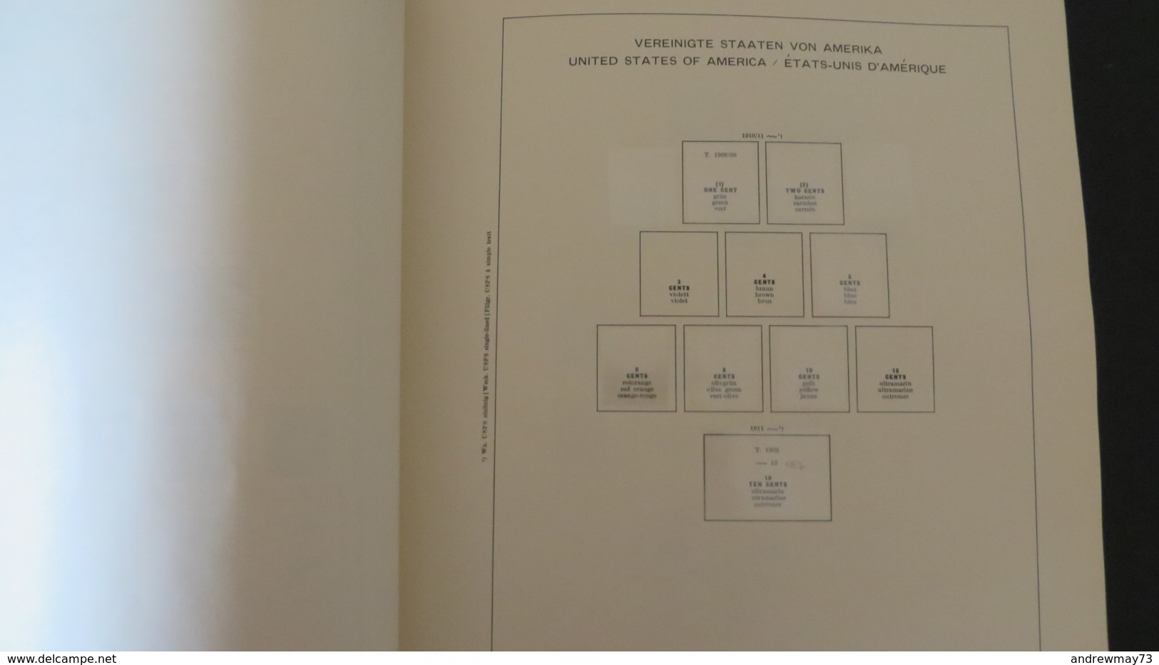 USA RACCOGLITORE PARZIALMENTE DA TASCHINARE 1847/1987 - Contenitore Per Francobolli