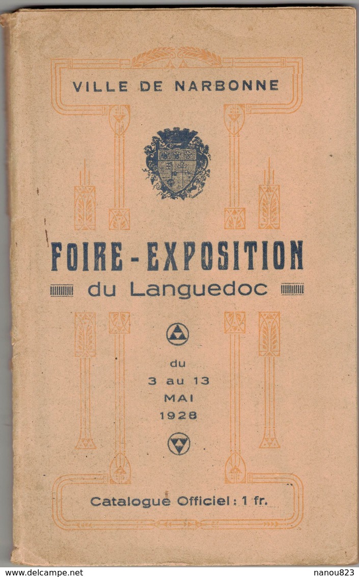 NARBONNE AUDE OCCITANIE An 1938 FOIRE EXPOSITION DU LANGUEDOC Nombreuses Publicités Locales Et Bitéroises Béziers - Autres & Non Classés