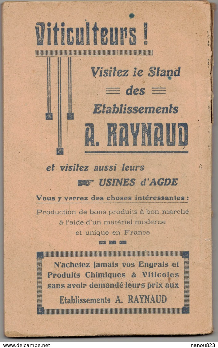 NARBONNE AUDE OCCITANIE An 1938 FOIRE EXPOSITION DU LANGUEDOC Nombreuses Publicités Locales Et Bitéroises Béziers - Autres & Non Classés