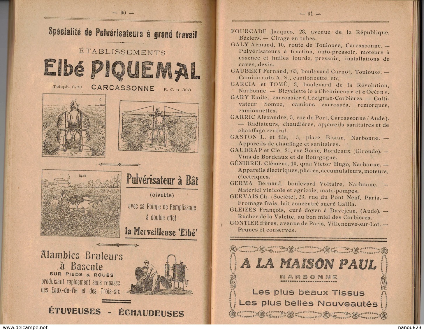 NARBONNE AUDE OCCITANIE An 1938 FOIRE EXPOSITION DU LANGUEDOC Nombreuses Publicités Locales et Bitéroises Béziers