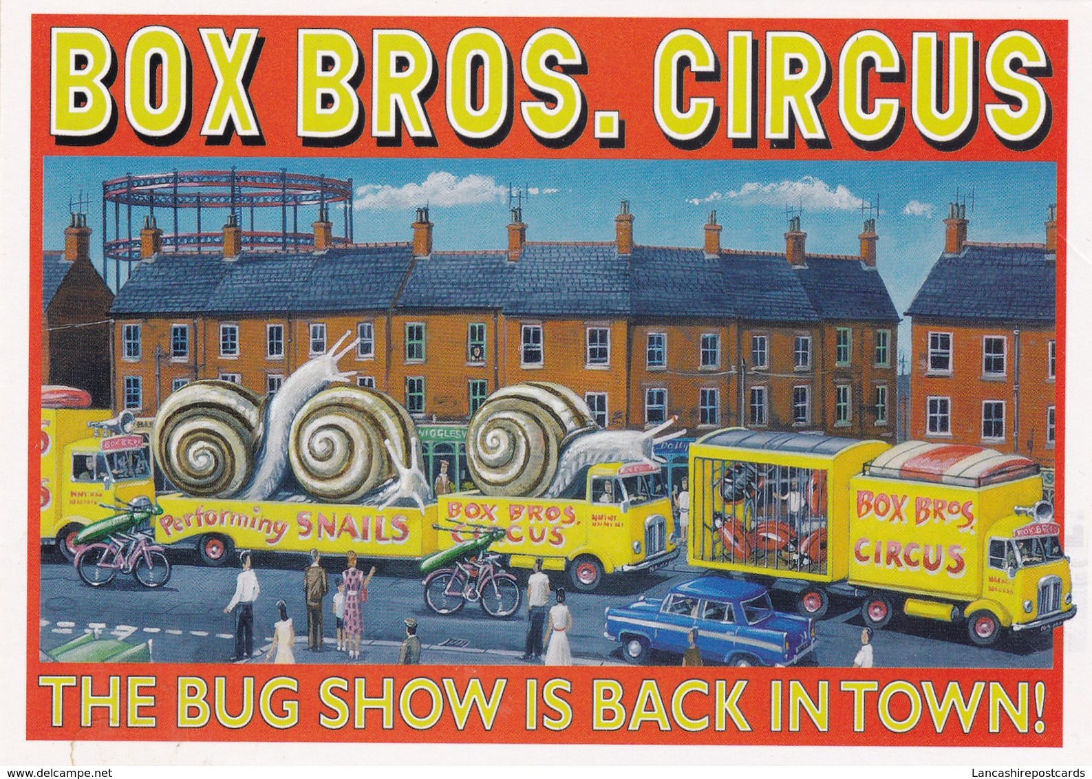 Postcard Box Brothers Circus Reproduction Of 1956 Poster By The Insect Circus Museum My Ref  B22814 - Circus